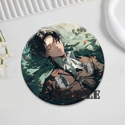 Anime Attack on Titan Brooches Exquisite Badge Eren Jäger Mikasa Ackerman Armin Arlert Levi Rivaille Rival Ackerman Cartoon Pins