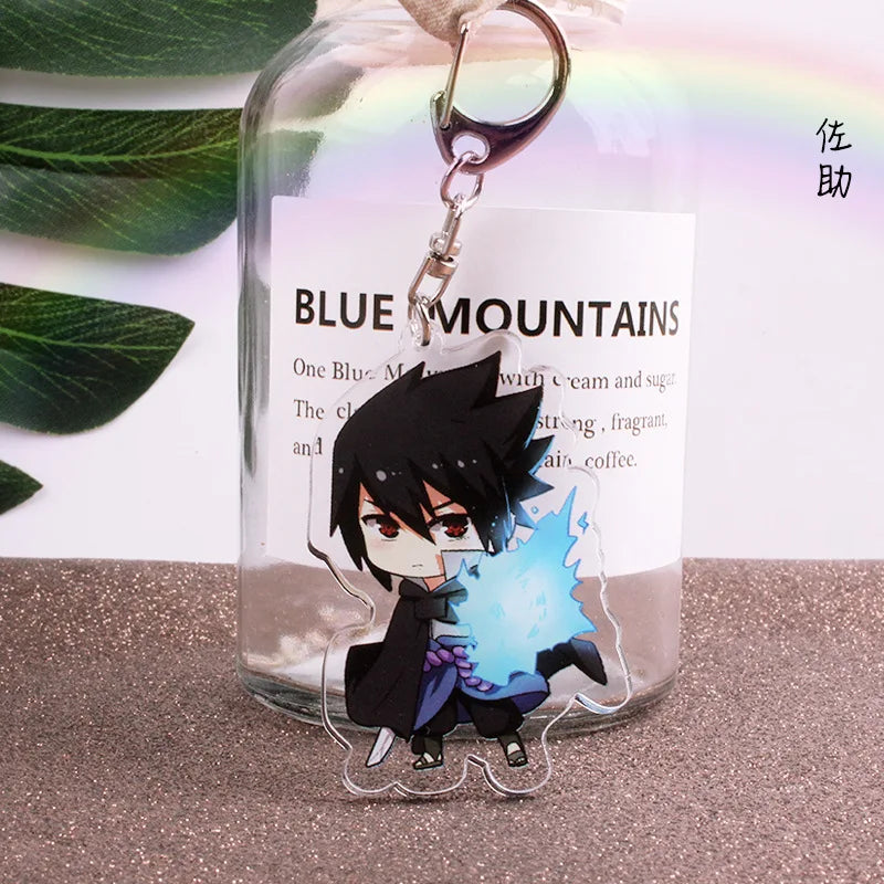 Anime Tobi Uchiha Obito Itachi Madara Uzumaki Hatake Kakashi Hyuga Hinata Deidara Acrylic Keychains Pendants Figure Toys Gifts
