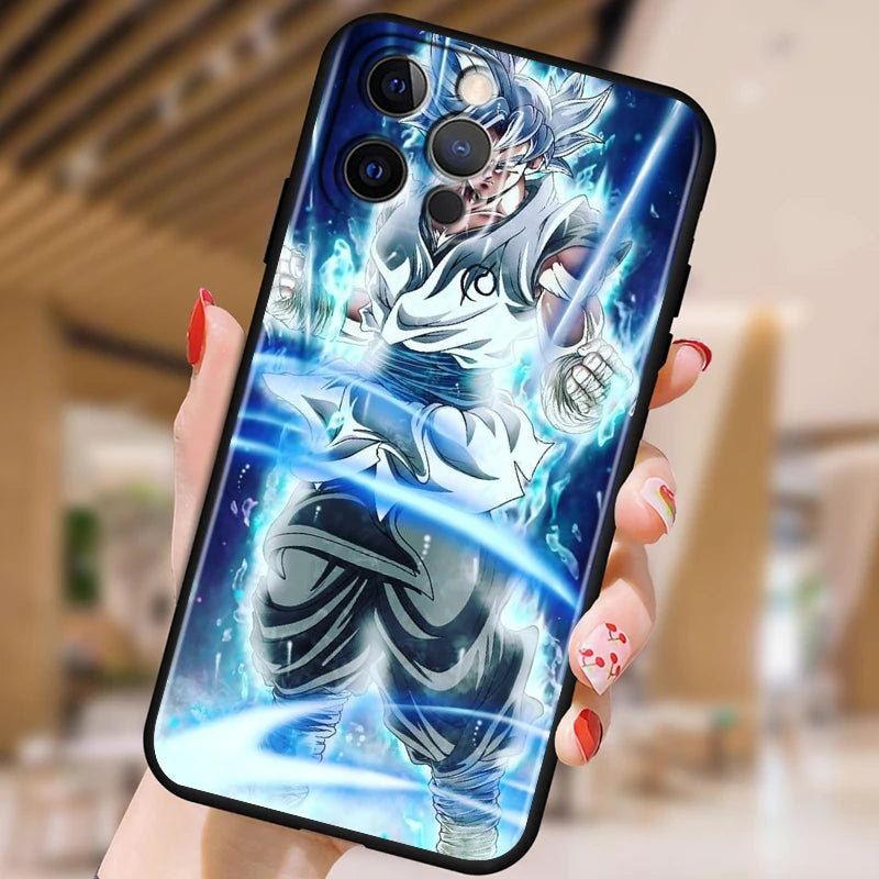 G-Goku D-Dragon Ball Z Art For Apple iPhone 15 14 13 12 Pro Max Mini 11 Pro XS Max X XR 6 7 8 Plus SE 2020 Black Soft Phone Case