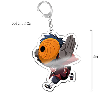 40Style Uzumaki Uchiha Sakura Gaara Obito Itachi Madara Hatake Kakashi Anime Figures Acrylic Keychains Fans Gift
