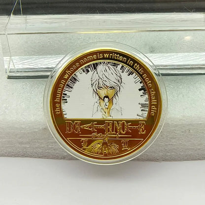 Miniso Death-Note Character Coins Set - Anime-Themed Ryuk L Lawliet Tokens, Colorful Japanese Manga Souvenir for Collectors