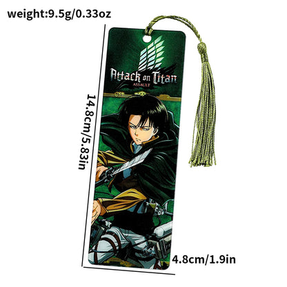 Anime Attack on Titan Bookmark - Cartoon Character Acrylic Bookmarks for Bookworms, Christmas, Birthday Gifts for Friends