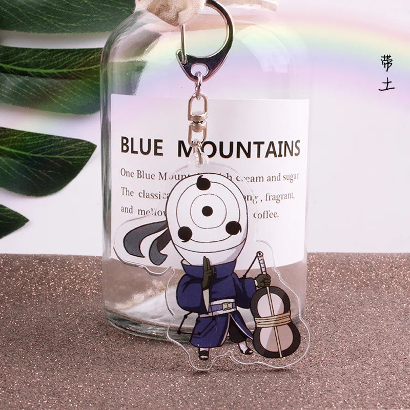 Anime Tobi Uchiha Obito Itachi Madara Uzumaki Hatake Kakashi Hyuga Hinata Deidara Acrylic Keychains Pendants Figure Toys Gifts