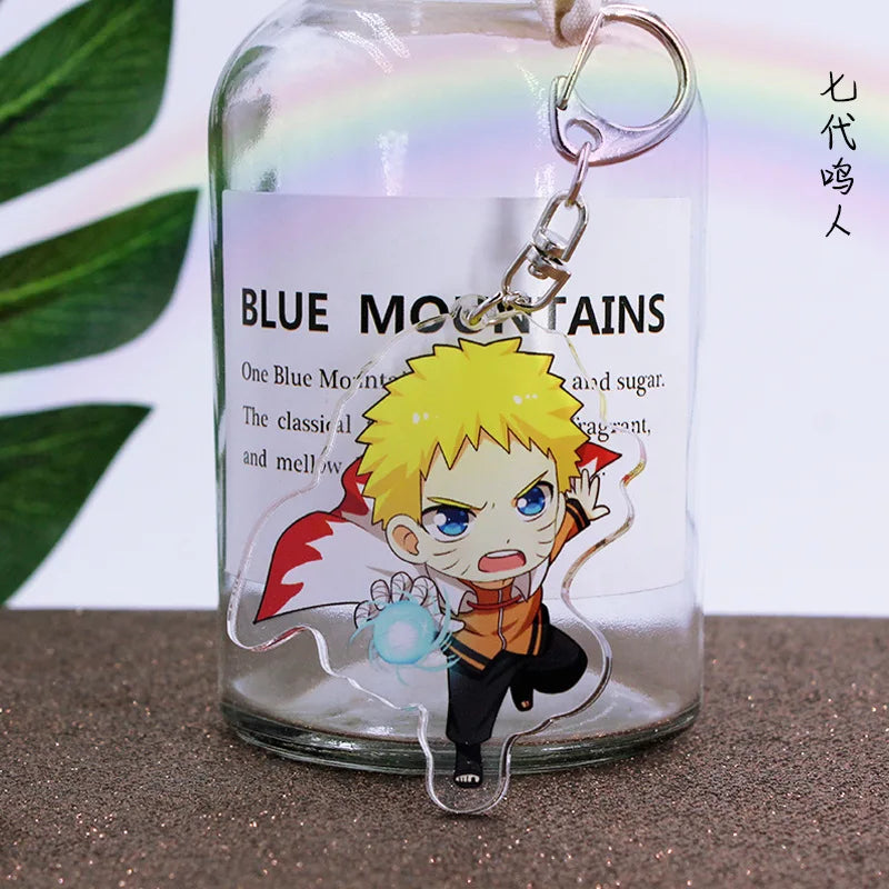 Anime Tobi Uchiha Obito Itachi Madara Uzumaki Hatake Kakashi Hyuga Hinata Deidara Acrylic Keychains Pendants Figure Toys Gifts