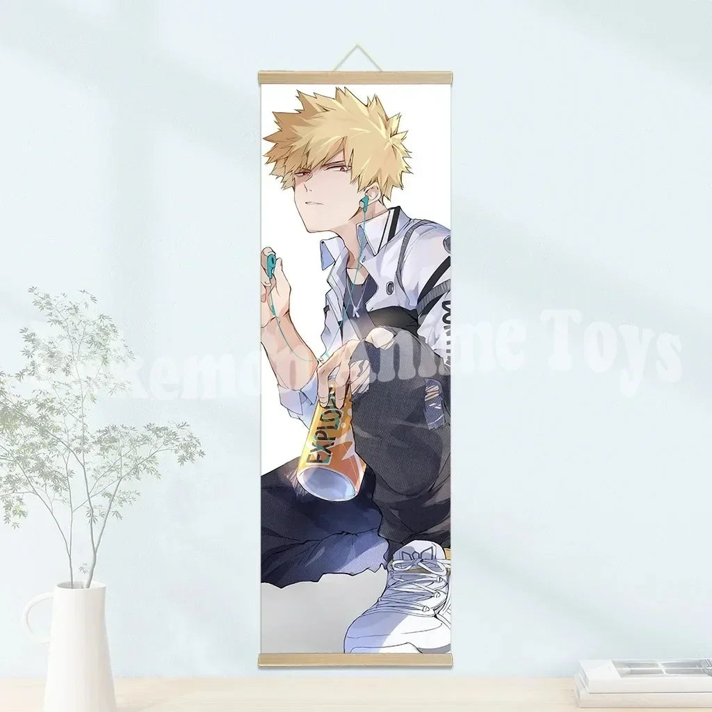 My Hero Academia Poster: Hanging Scroll, HD Quality Wall Art, Retro Posters for Home Room Wall Decoration