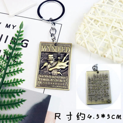 Anime One Piece Metal Keychain Luffy Hat Zoro Nami Sanji Chopper Figure Pendant Car Keyring For Men Women Kid Gift Jewelry