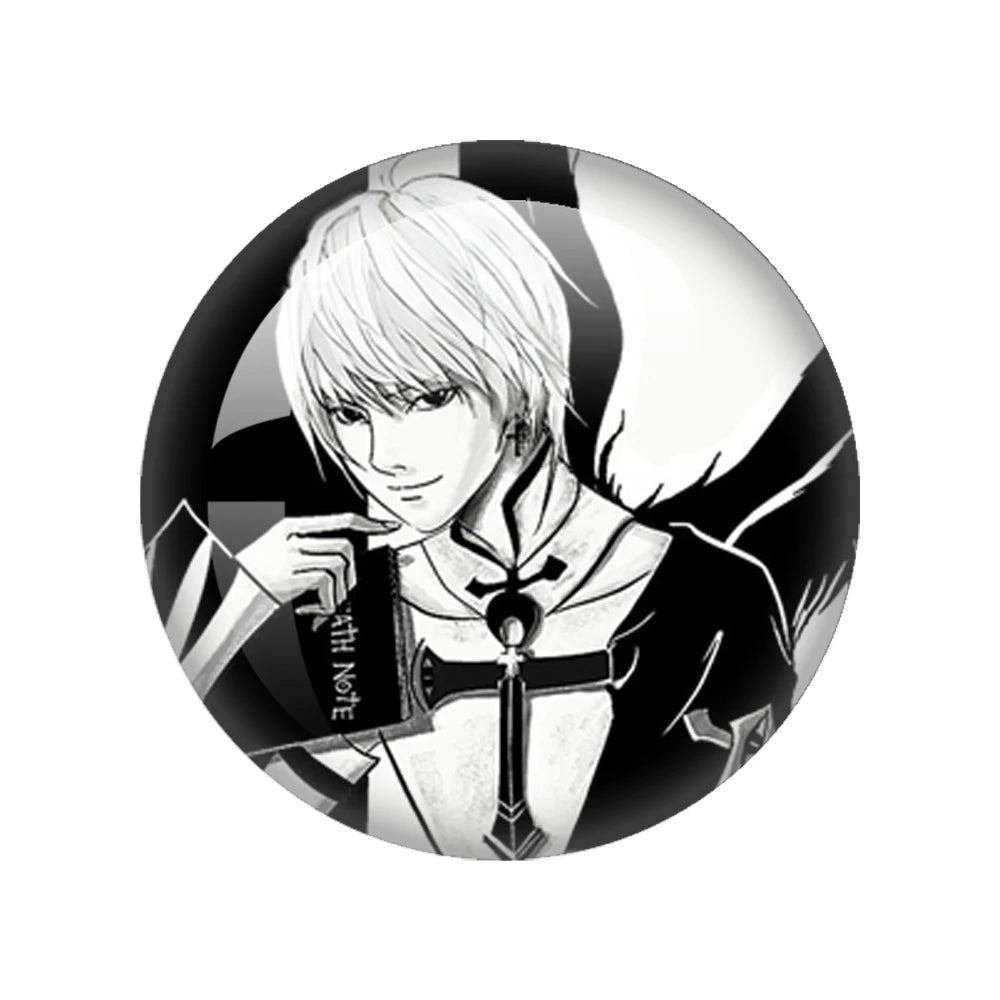 Death Note Sign Photo 12mm-40mm Anime Photo Glass Cabochon Demo Flat Back Making Findings Jewelry Findings