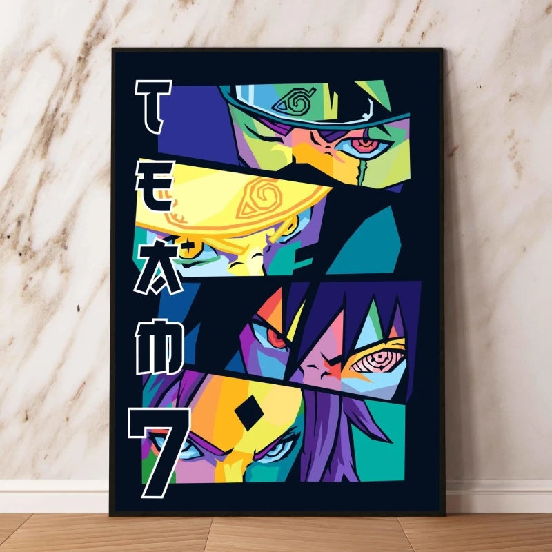 Print On Canvas Naruto High Quality Art Wall Decor Gifts Children's Bedroom Decor Modular Prints Poster Home Hanging