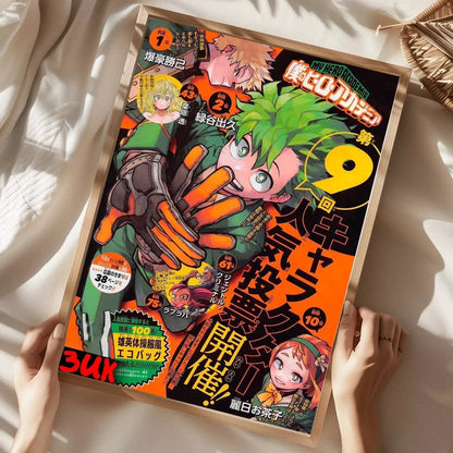 My Hero Academia Poster Home Living Room Bedroom Bar Cafe Art Decor