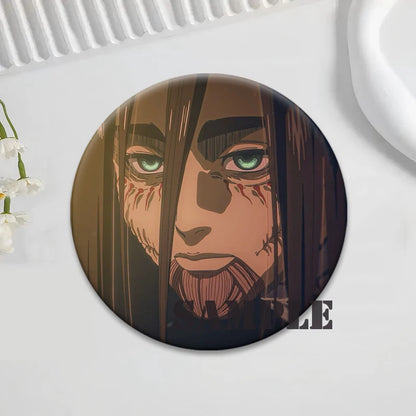 Anime Attack on Titan Brooches Exquisite Badge Eren Jäger Mikasa Ackerman Armin Arlert Levi Rivaille Rival Ackerman Cartoon Pins