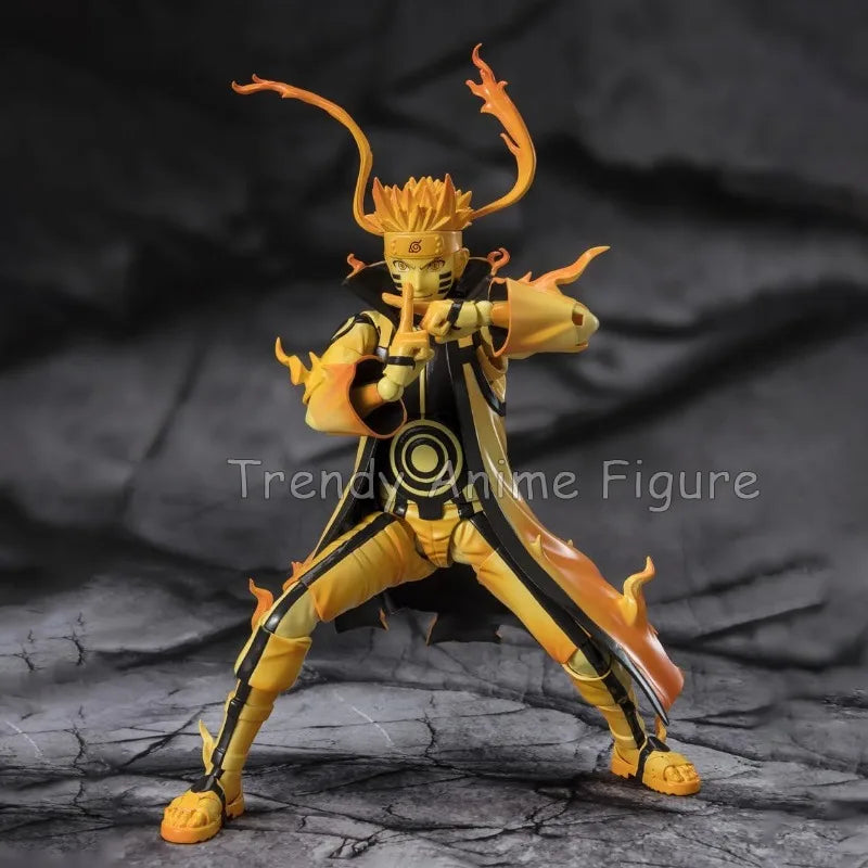 Anime Naruto Figures Shf Uzumaki Naruto Kurama Link Mode Courageous Strength That Binds Action Figure Movable Model Toys Gifts