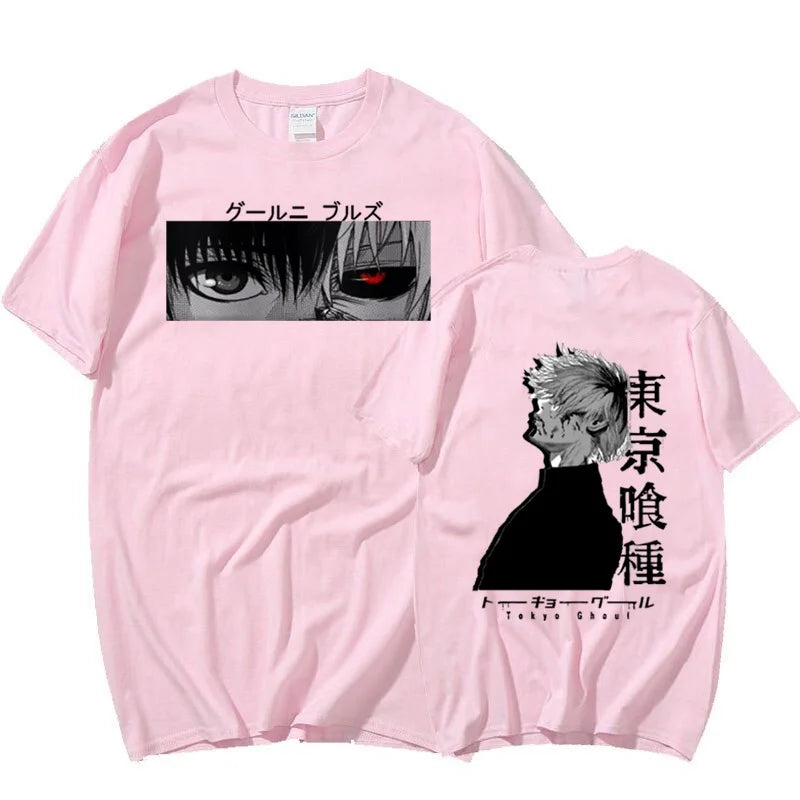 Anime Kaneki Ken T Shirt Men's Fashion Personality Printed Short Sleeve Summer Casual Loose Tee Top