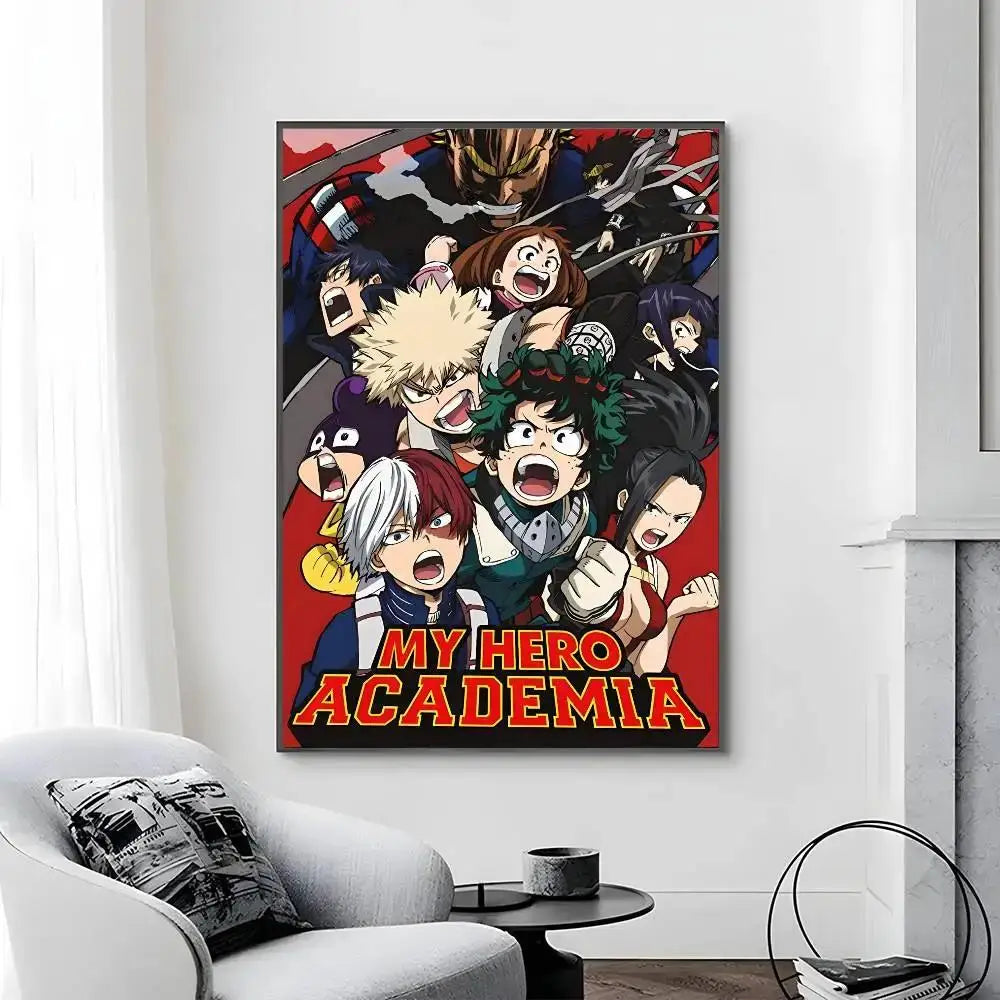 My Hero Academia Poster Canvas Art Print  Perfect Bedroom Wall Decor  Gift