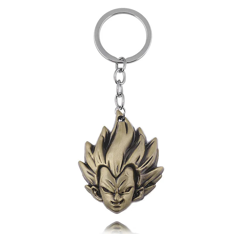 Anime Dragon Ball Z Super Saiyan Vegeta Son Goku Keychain Cosplay Keyring Metal Pendant Holder Figure Toys Gift
