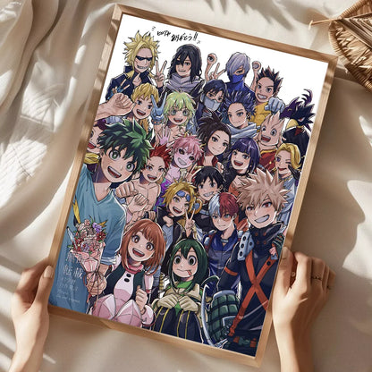 My Hero Academia Poster Home Living Room Bedroom Bar Cafe Art Decor