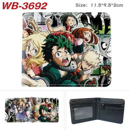 My Hero Academia Cartoon Short Wallet Anime Coin Purse with Card Holder