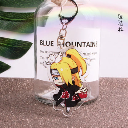 Anime Tobi Uchiha Obito Itachi Madara Uzumaki Hatake Kakashi Hyuga Hinata Deidara Acrylic Keychains Pendants Figure Toys Gifts