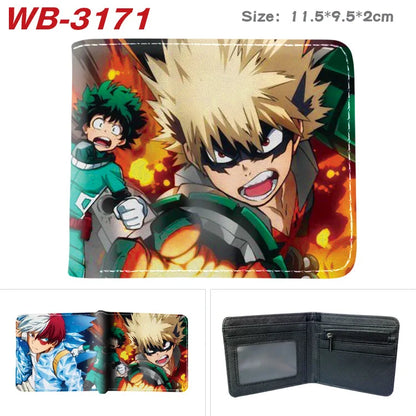 My Hero Academia Cartoon Short Wallet Anime Coin Purse with Card Holder