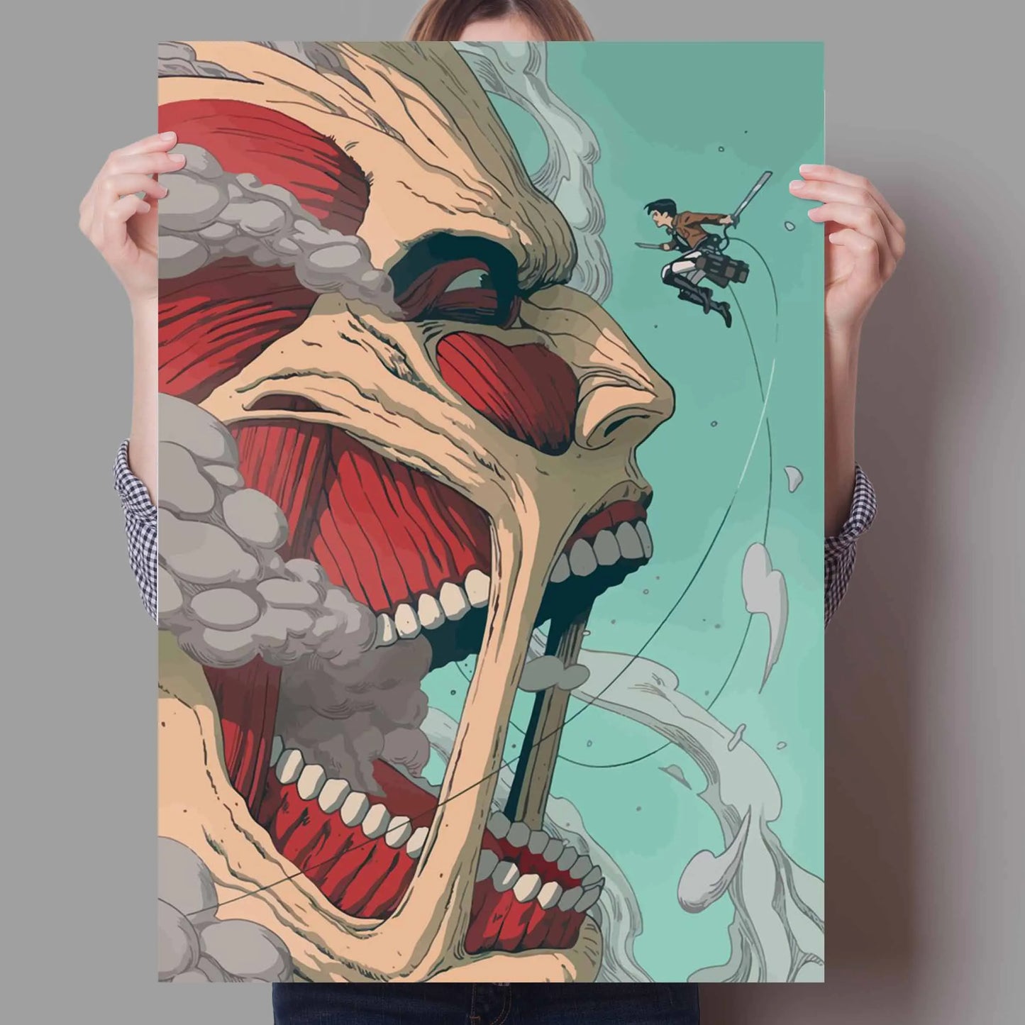 Anime Attack On Titan Canvas Poster  Artistic Wall Decor for Bedroom Living Room Perfect Quality Home Decoration