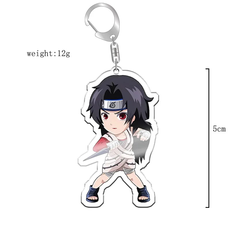 40Style Uzumaki Uchiha Sakura Gaara Obito Itachi Madara Hatake Kakashi Anime Figures Acrylic Keychains Fans Gift
