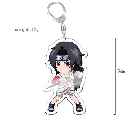 40Style Uzumaki Uchiha Sakura Gaara Obito Itachi Madara Hatake Kakashi Anime Figures Acrylic Keychains Fans Gift