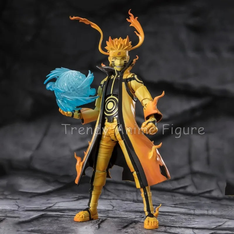 Anime Naruto Figures Shf Uzumaki Naruto Kurama Link Mode Courageous Strength That Binds Action Figure Movable Model Toys Gifts