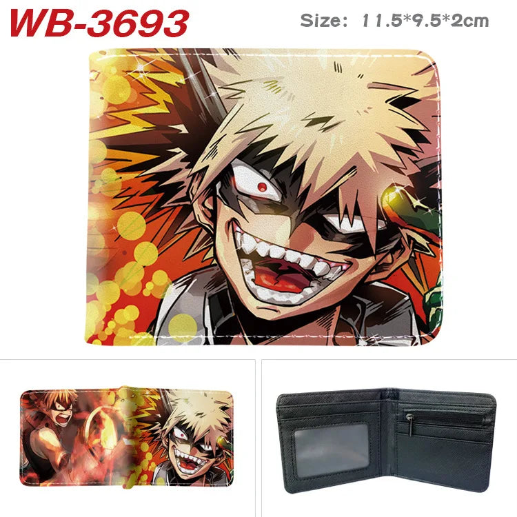 My Hero Academia Cartoon Short Wallet Anime Coin Purse with Card Holder