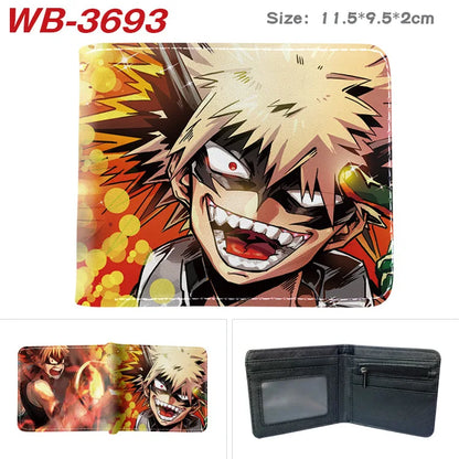 My Hero Academia Cartoon Short Wallet Anime Coin Purse with Card Holder