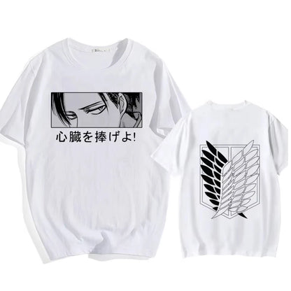 2025 Women's T-shirts Anime Attack on Titan Print Short-sleeved T-shirts Men's Luxury T-shirts Summer Casual Streetwear Oversize