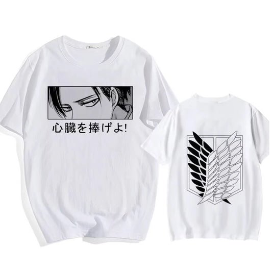 2025 Women's T-shirts Anime Attack on Titan Print Short-sleeved T-shirts Men's Luxury T-shirts Summer Casual Streetwear Oversize
