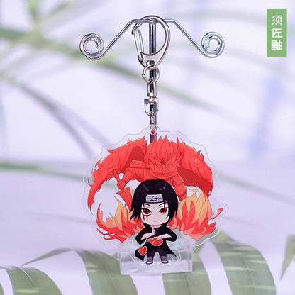 Anime Tobi Uchiha Obito Itachi Madara Uzumaki Hatake Kakashi Hyuga Hinata Deidara Acrylic Keychains Pendants Figure Toys Gifts