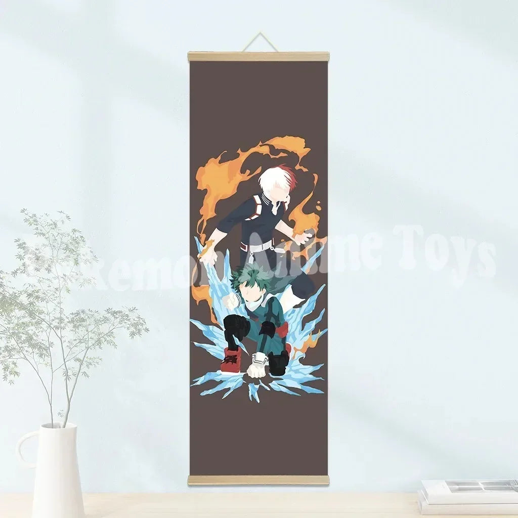 My Hero Academia Poster: Hanging Scroll, HD Quality Wall Art, Retro Posters for Home Room Wall Decoration