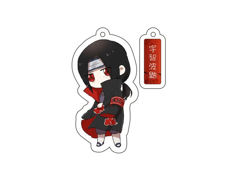 40Style Uzumaki Uchiha Sakura Gaara Obito Itachi Madara Hatake Kakashi Anime Figures Acrylic Keychains Fans Gift