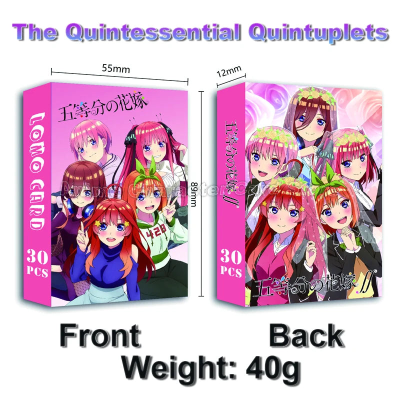 LOMO Card 30Pcs/Set Anime Sailor Moon One Piece Naruto JOJO SAO Cards Photocards Hobby Game Collection Toys For Children Gifts