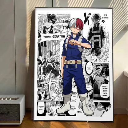 My Hero Academia Anime Poster Stickers Art Wall Murals Decor Game Room Decor Gifts Kawaii HD Painting Cat Cars