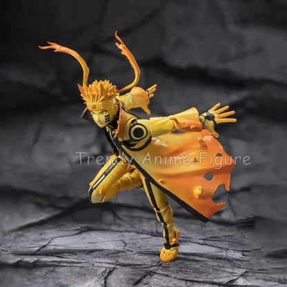 Anime Naruto Figures Shf Uzumaki Naruto Kurama Link Mode Courageous Strength That Binds Action Figure Movable Model Toys Gifts