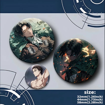 Anime Attack on Titan Brooches Exquisite Badge Eren Jäger Mikasa Ackerman Armin Arlert Levi Rivaille Rival Ackerman Cartoon Pins