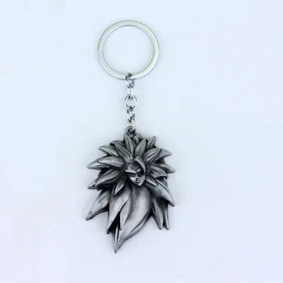 Anime Dragon Ball Z Super Saiyan Vegeta Son Goku Keychain Cosplay Keyring Metal Pendant Holder Figure Toys Gift