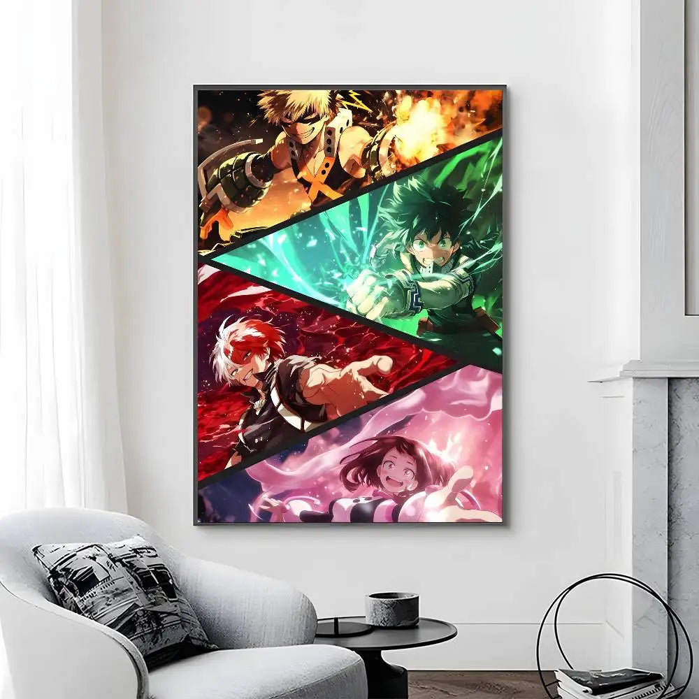 C-Classic Anime My Hero Academia Third Poster Canvas painting poster with prints Home bedroom living room decoration gift