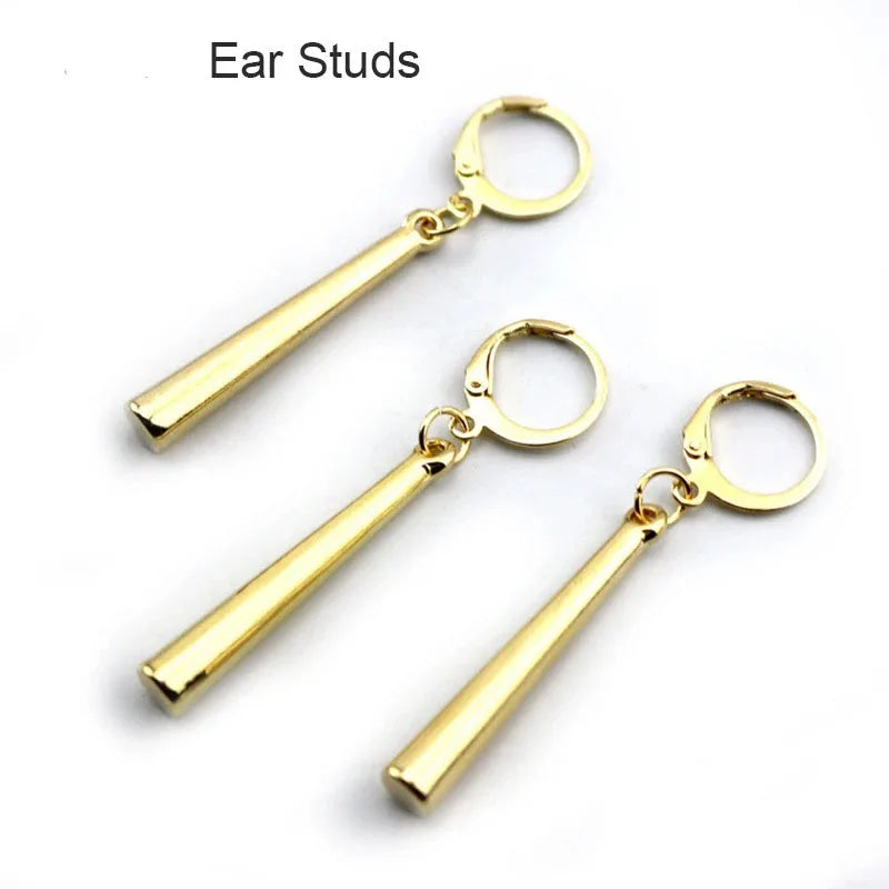 1/3pcs Anime Roronoa Zoro Cosplay Earrings, Long Column Pendant Drop Earrings Ear Clips Stud for Women Men Jewelry Gift