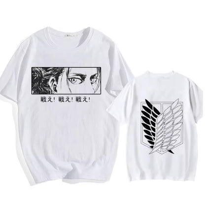 2025 Women's T-shirts Anime Attack on Titan Print Short-sleeved T-shirts Men's Luxury T-shirts Summer Casual Streetwear Oversize