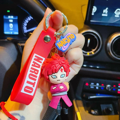 Cartoon Anime Naruto Action Figures Keychains  Sasuke Kakashi Key Pendant Cartoon Bag Pendant Doll Keychain Boy Gift