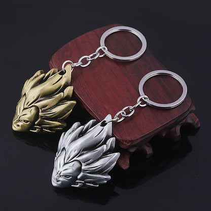 Anime Dragon Ball Z Super Saiyan Vegeta Son Goku Keychain Cosplay Keyring Metal Pendant Holder Figure Toys Gift