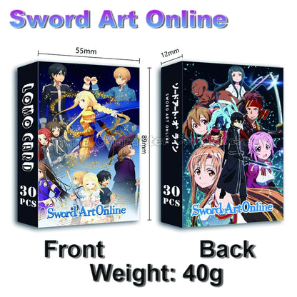 LOMO Card 30Pcs/Set Anime Sailor Moon One Piece Naruto JOJO SAO Cards Photocards Hobby Game Collection Toys For Children Gifts