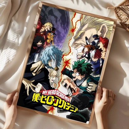 My Hero Academia Poster Home Living Room Bedroom Bar Cafe Art Decor