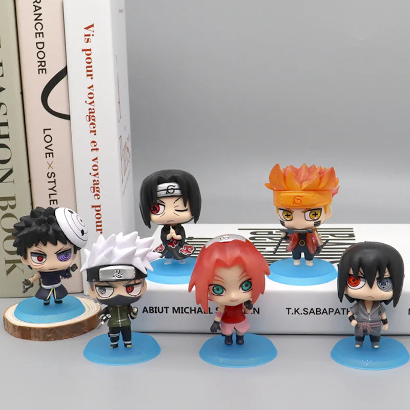 Hot Anime Naruto Action Figure Naruto Sasuke Kakashi Itachi Model Toys Desktop Ornament Decoration Gift Boy Girl Figure Toy