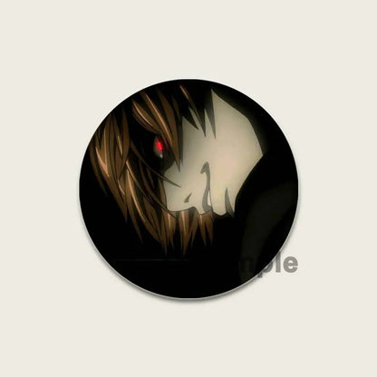 Death Note HD Print Anime Pins Handmade Round Brooches L Killer Yagami Light Cosplay Badge Backpacks Jewelry Gifts Accessory