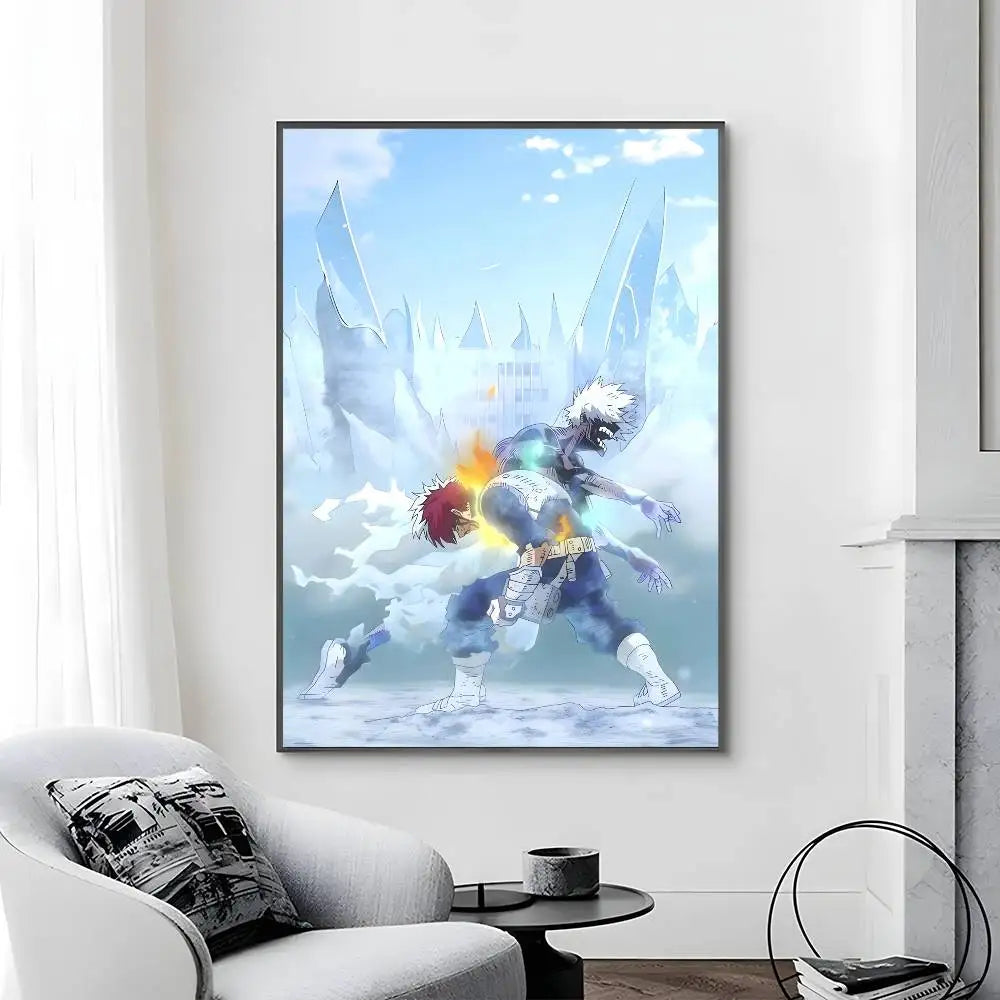 C-Classic Anime My Hero Academia Third Poster Canvas painting poster with prints Home bedroom living room decoration gift
