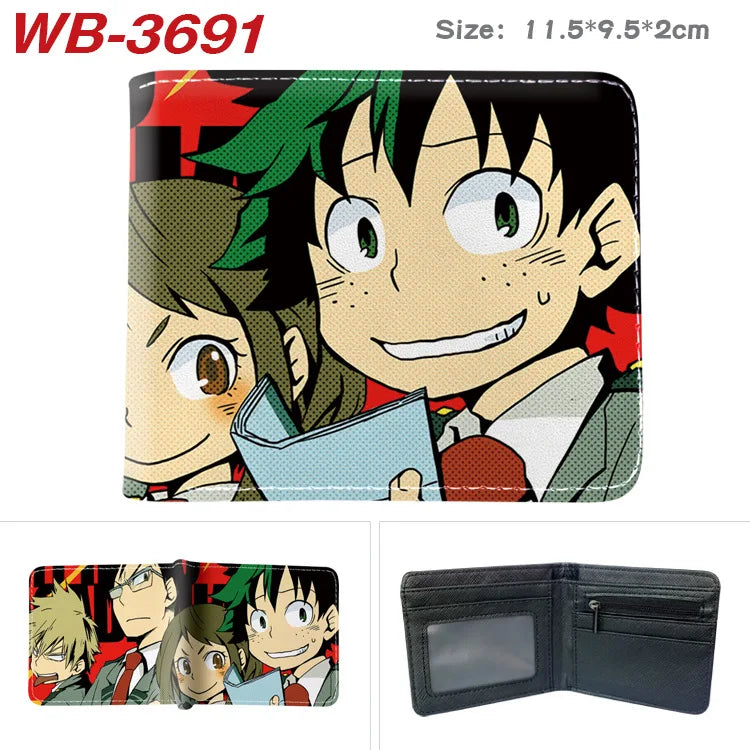 My Hero Academia Cartoon Short Wallet Anime Coin Purse with Card Holder