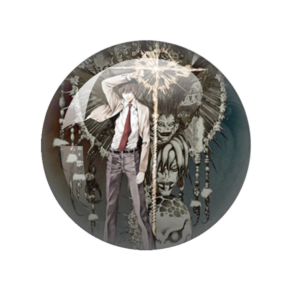 Death Note Sign Photo 12mm-40mm Anime Photo Glass Cabochon Demo Flat Back Making Findings Jewelry Findings